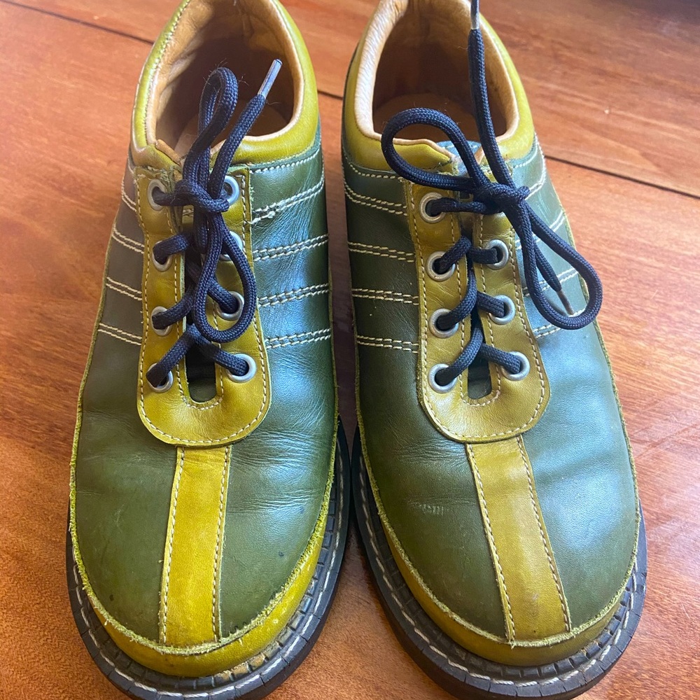 John Fluevog Green Vintage Oxford Leather F Shoes